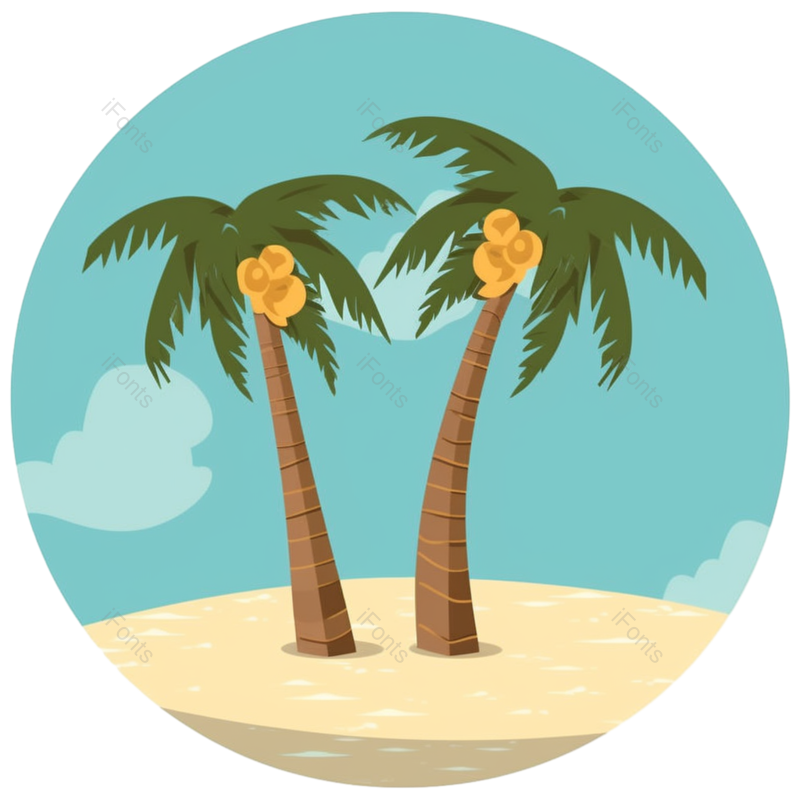 图标图片,户外元素,树木PNG,夏天免抠素材